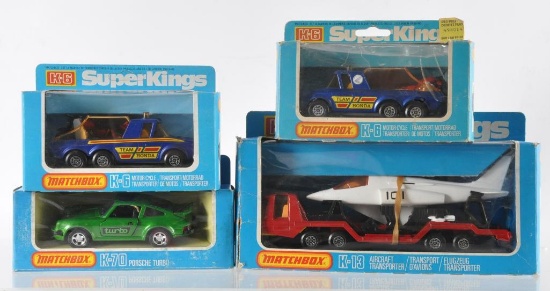 Group of 4 Matchbox Super Kings Die-Cast Vehicles in Original Boxes