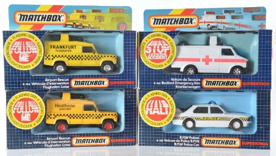 Group of 4 Matchbox Super Kings Die-Cast Vehicles in Original Boxes