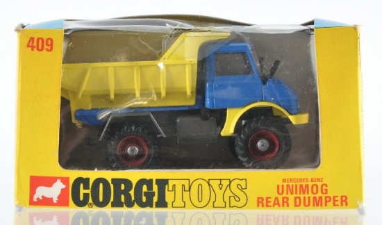 Corgi No. 409 Unimog Rear Dumper Die-Cast Vehicle in Original Box