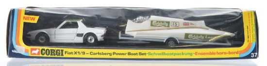 Corgi No. 37 Fiat X1/9 Carlsberg Power Boat Set in Original Box