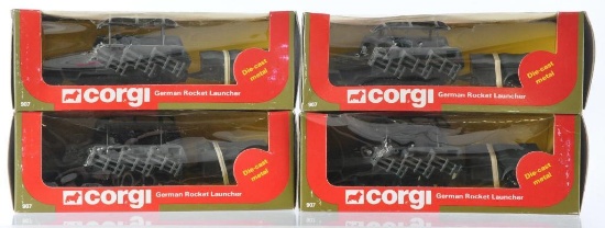 Group of 4 Corgi German Rocket Launchers Die-Cast Vehicles in Original Boxes