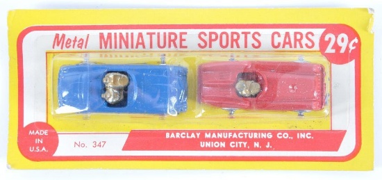 Barclay Metal Miniature Sports Cars Gift Set in Original Packaging