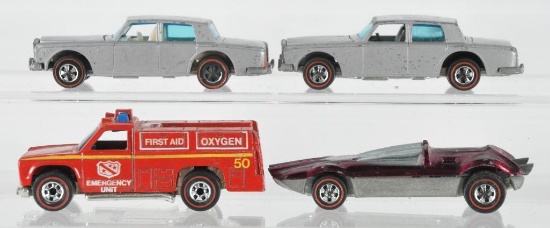 Group of 4 Hot Wheels Redlines Die-Cast Vehicles