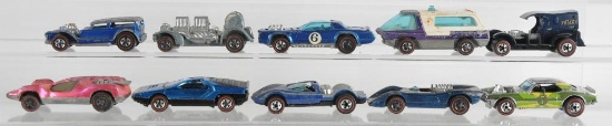 Group of 10 Hot Wheels Redlines Die-Cast Vehicles