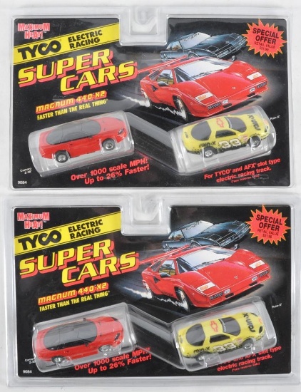 Group of 2 Tyco Magnum 440-X2 Super Cars HO Slot Car 2 Packs