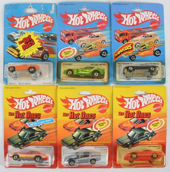 Group of 6 Hot Wheels Die-Cast Vehicles in Original Packaging