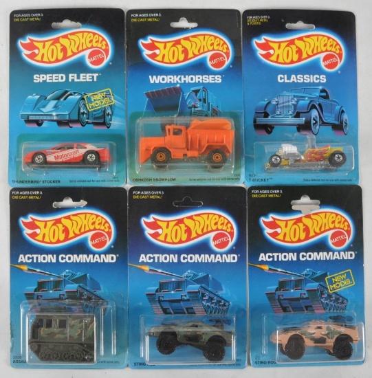 Group of 6 Hot Wheels Die-Cast Vehicles in Original Packaging