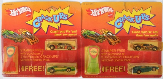 Group of 2 Hot Wheels Crack Ups Gift Sets in Original Packaging