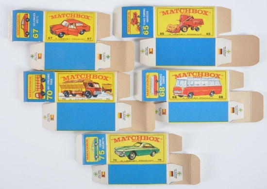 Group of 5 Matchbox E Boxes