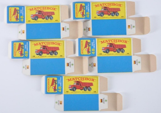 Group of 5 Matchbox E Boxes