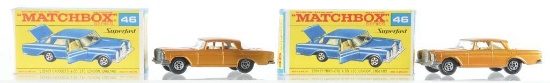 Group of 2 Matchbox Superfast No. 46 Mercedes 300 SE Coupe Die-Cast Vehicles with Original Boxes