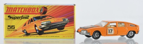 Matchbox Superfast No. 56 1800 Pininfarina Die-Cast Vehicle with Original Box