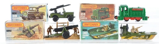 Group of 4 Matchbox Superfast Die-Cast Vehicles with Original Boxes