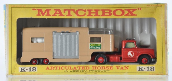 Matchbox King Size K-18 Articulated Horse Van Die-Cast Vehicle with Original Box