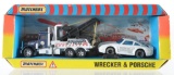 Matchbox Wrecker and Porsche Die-Cast Vehicles with Original Box