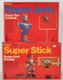 Group of 2 Schaper Super Jock and Super Stick Toys with Original Boxes