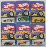 Group of 6 Hot Wheels Real Riders Die-Cast Vehicles in Original Packaging