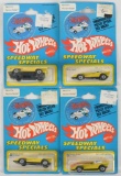 Group of 4 Hot Wheels Speedway Specials Steam Roller Die-Cast Vehicles in Original Packaging