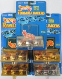 Group of 5 Hot Wheels Mini Formula Racers Die-Cast Vehicles in Original Packaging