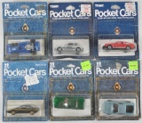 Group of 6 Tomy Pocket Cars Die-Cast Vehicles in Original Packaging