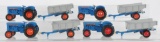 Group of 4 Matchbox King Size No. 11 Fordson Die-Cast Tractors