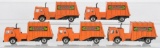 Group of 5 Hot Wheels Trash Truck Die-Cast Vehicles