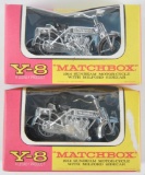 Group of 2 Matchbox Models of Yesteryear Y-8 Sumbeam Motor Cycles with Original Boxes