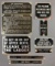 Group of 9 vintage train car placard signs Pullman