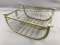 Antique metal soiled towel rack/basket