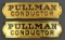 Vintage Pullman Conductor hat badges