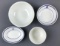 Group of 4 vintage Erie Railroad dishes