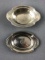 Vintage silver soldered sauce dishes