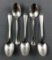 Group of 5 UP 100 tiny spoons