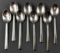 Group of 8 vintage CM St P and P railroad tablespoons