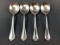 Group of 4 Erie Railroad soup spoons