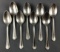 Group of 8 vintage Pullman company tablespoons