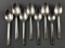 Group of 8 vintage Burlington Route teaspoons