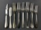 Group of 8 vintage railroad flatware pieces