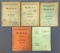 Group of 5 vintage railroad employee time tables
