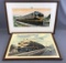 Vintage framed prints of Erie railroad trains