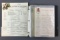 Vintage binder of railroad menus