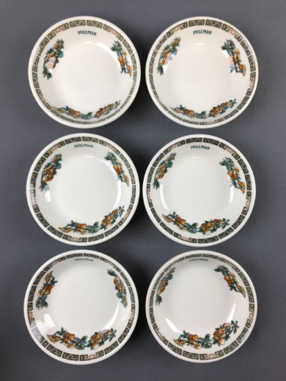 Group of 6 vintage Pullman Bowls