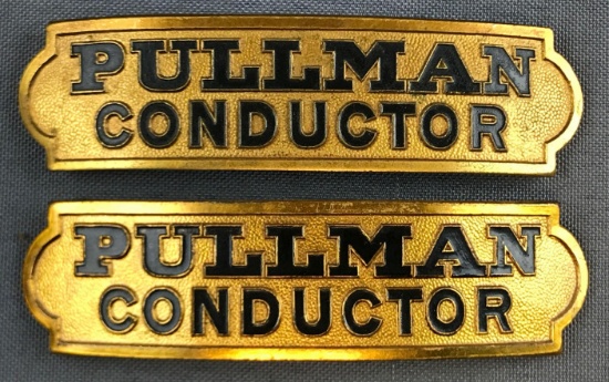 Vintage Pullman conductor hat badges