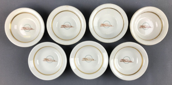 Group of 7 vintage Union Pacific Streamliner vegetable bowls