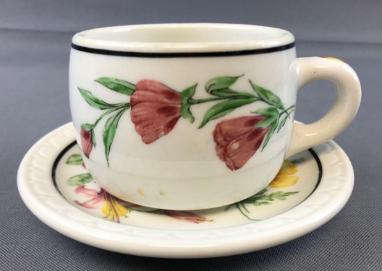 Vintage cup and saucer southern Pacific lines