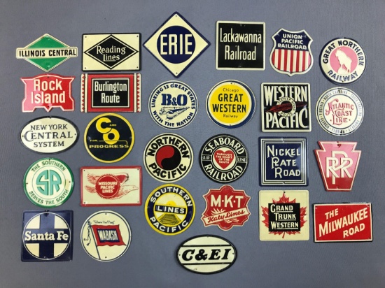 Group of Vintage Railroad Tin Signs