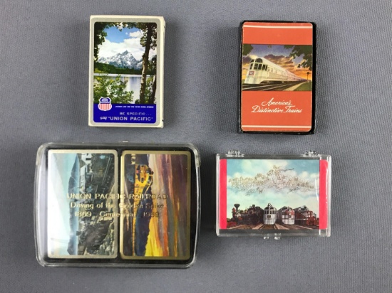 Group of Vintage Playing cards Union Pacific and Zephyr