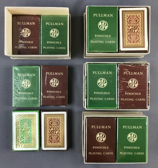 Group of 24 decks of vintage Pullman Pinochle Playing Cards