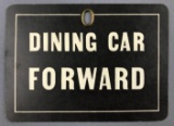 Vintage Pullman Double sided railroad dining car sign