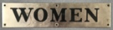 Vintage Pullman Railroad women sign from train car